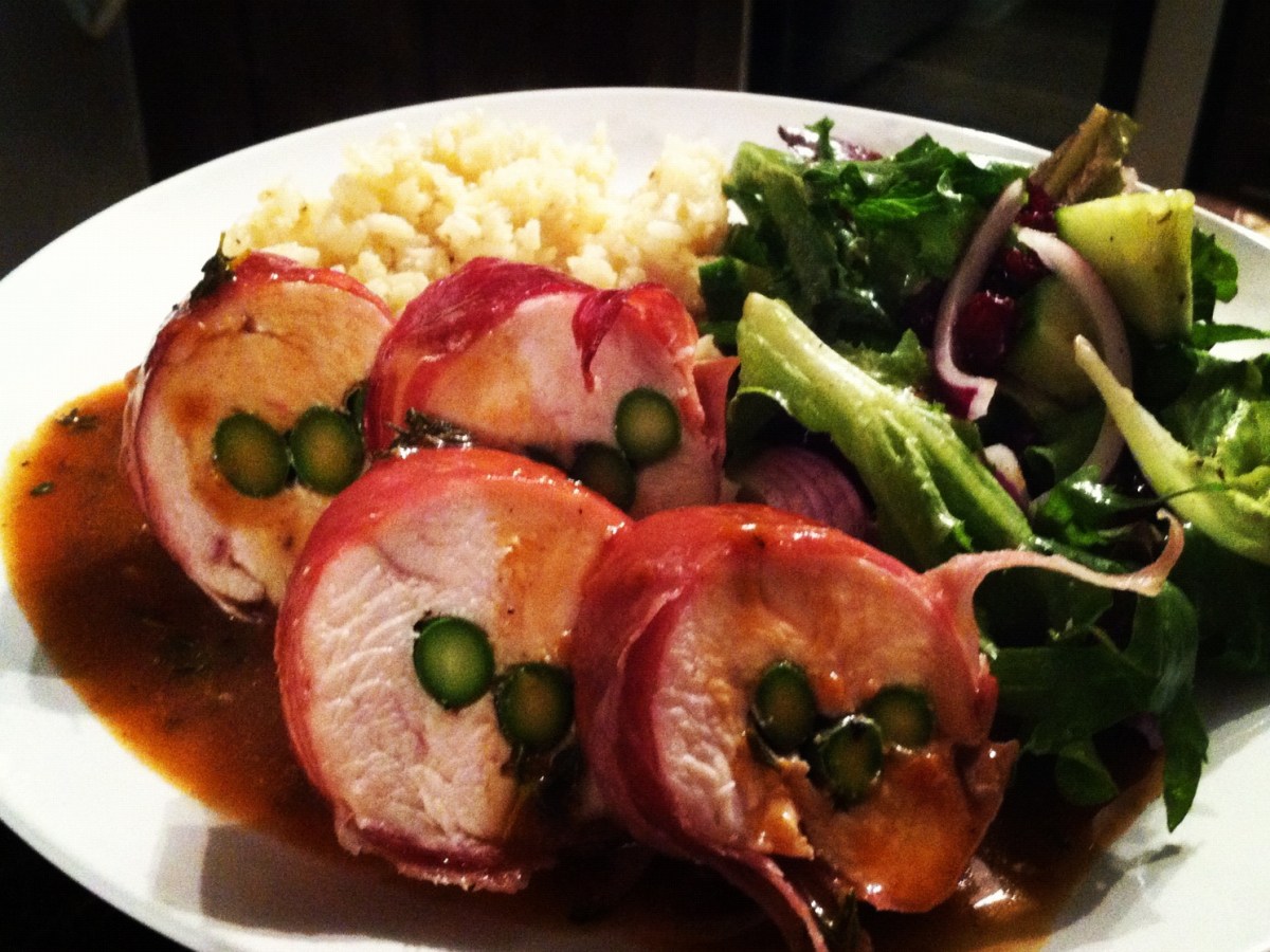 Prosciutto-Wrapped Stuffed Chicken With Dijon Thyme&nbsp;Demi-Glaze