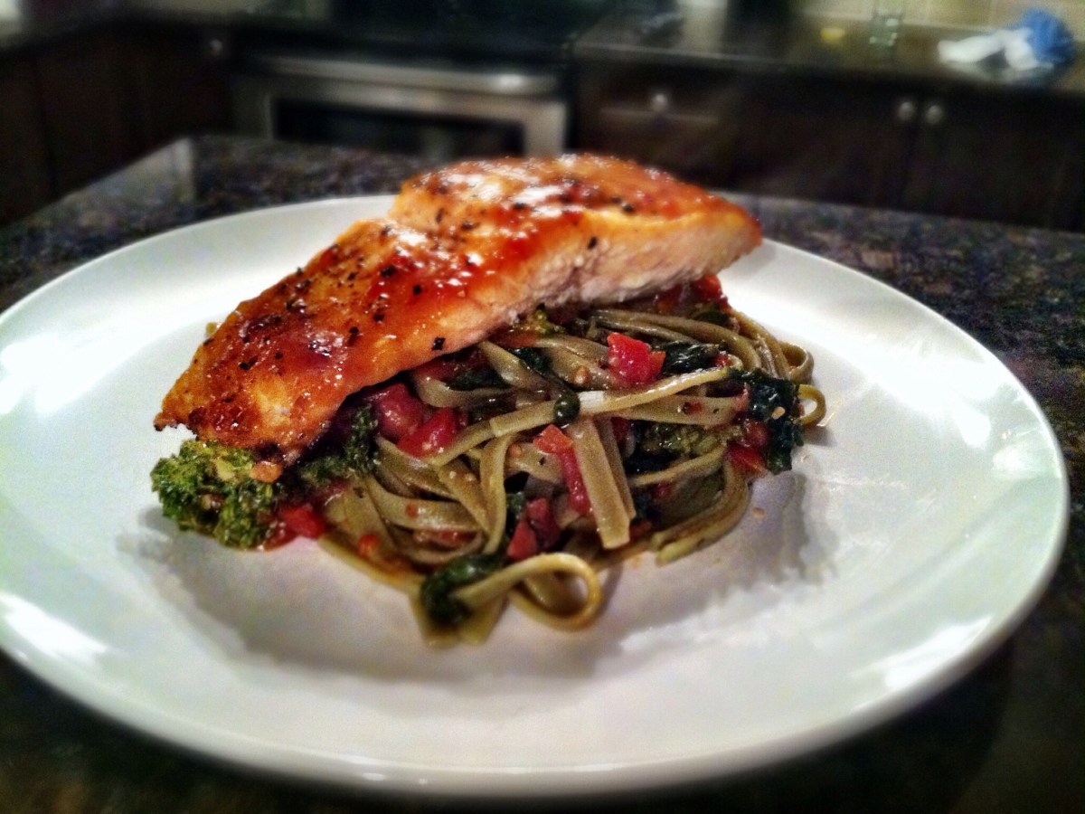 Sweetly Spiced Asian Salmon&nbsp;Fettuccini